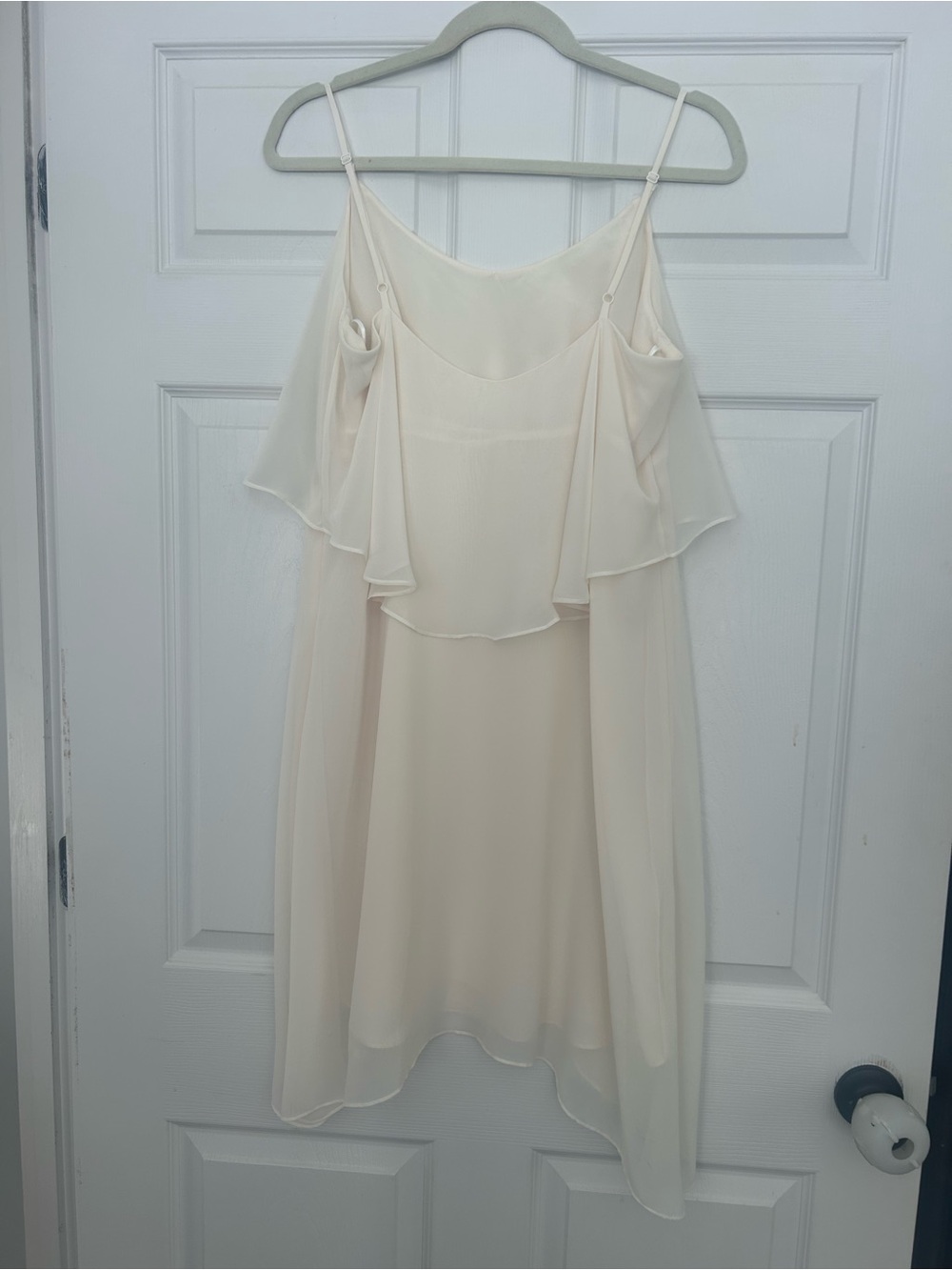 BCBGeneration Cream Chiffon Dress